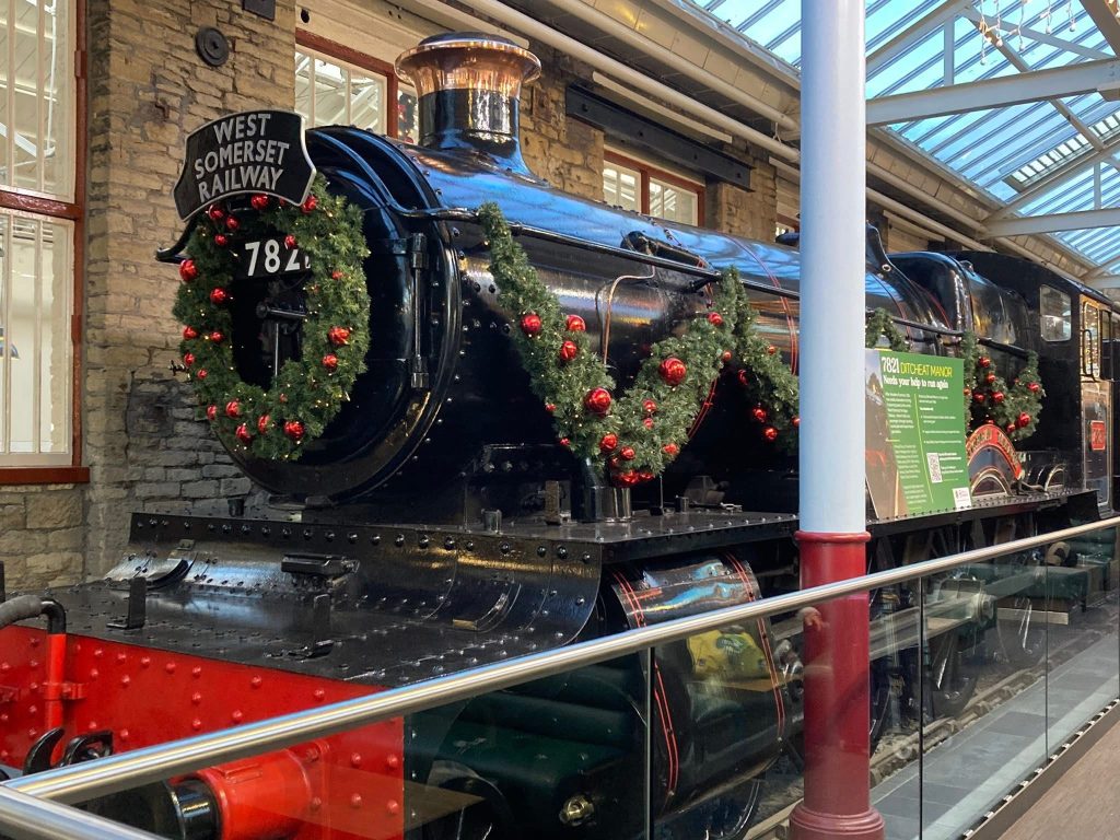 Ditcheat Manor 7821 on static display at Swindon